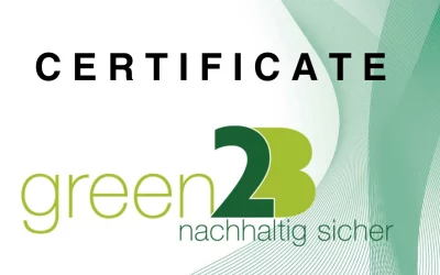 Jubiläum bei Green2B: 7 Jahre in Folge erfolgreich nach DEKRA Sicherheitsstandard V1.2 zertifiziert!